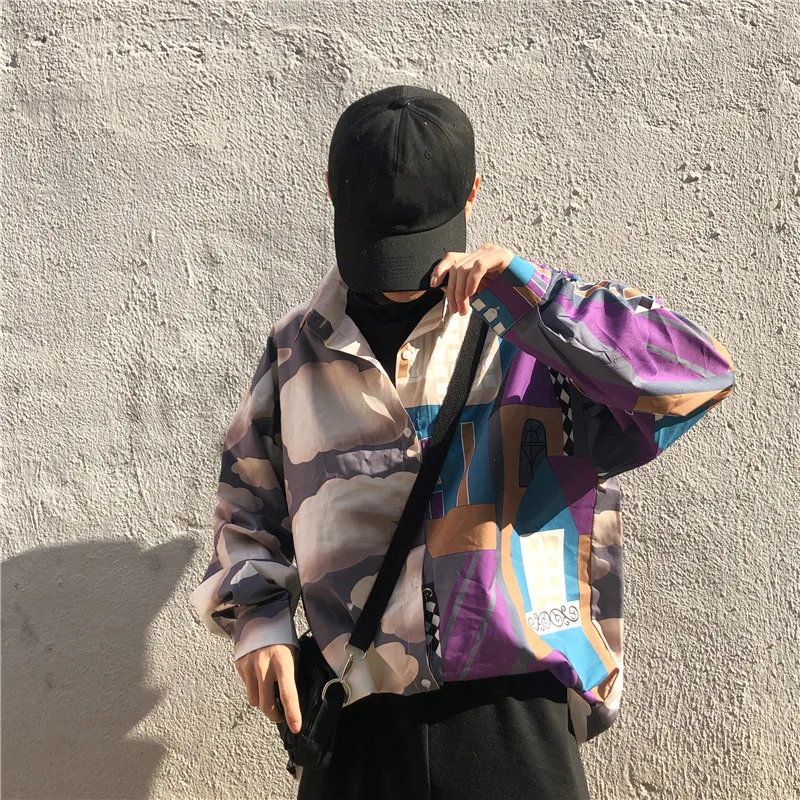 Neploe BF стильная женская модная рубашка винтажная цифровая печать blusas Корейская Повседневная Блузка с длинным рукавом рубашки женские топы 38376