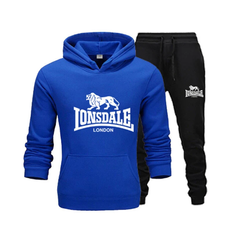 Модные мужские толстовки с принтом LONSDALE брендовый спортивный костюм свитшоты в
