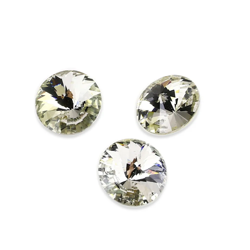 14 мм Кристальные стеклянные стразы Rivoli Необычные заостренные Свободные Стразы