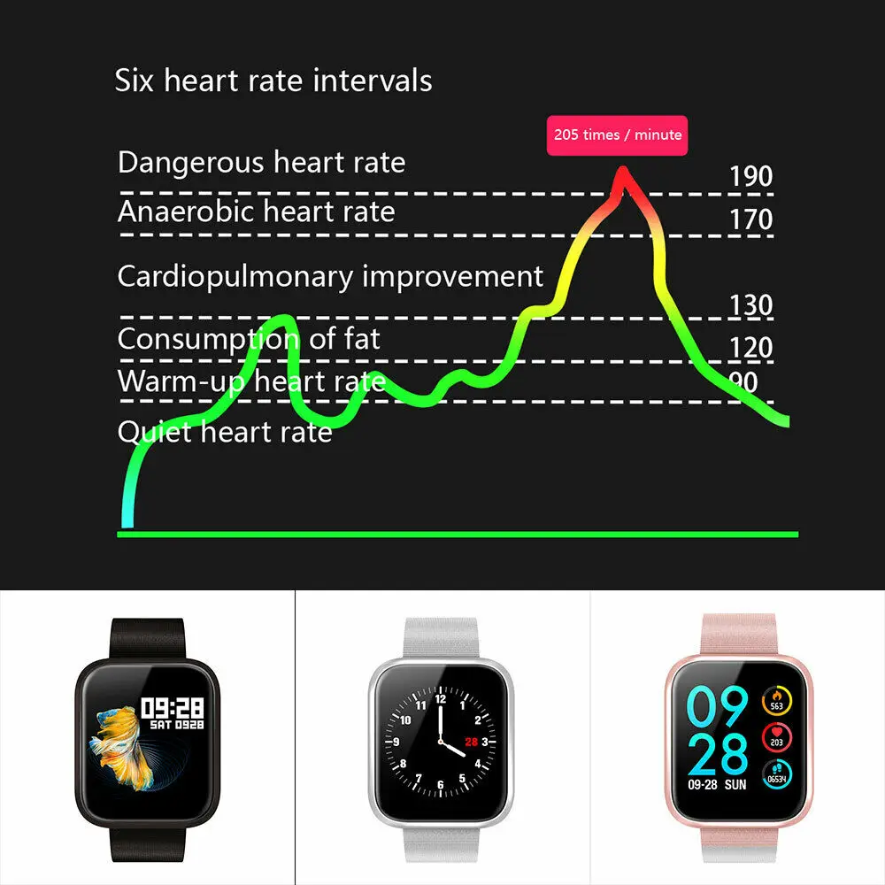 Fashion Waterproof Smart Watch P70 Bluetooth 4.0 Smartwatch For Apple IPhone xiaomi LG Heart Rate Monitor Fitness Tracker