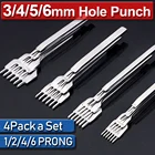 Пробойник для кожи, 1246 Зубцов, 3456 мм, 4 шт., D30