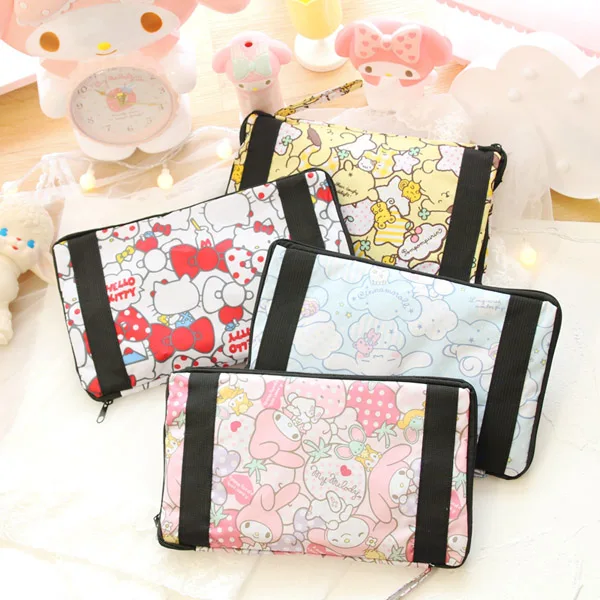 Мультфильм женщин hello kitty My Melody Марка oroll собака Марка pom-Pom Purin портативная складная сумка для багажа дорожные сумки Сумка-тележка