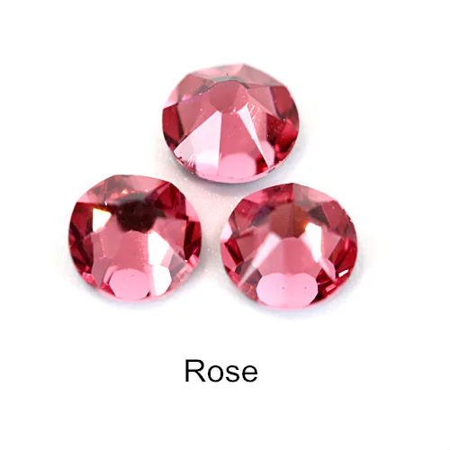 Rose 144 шт цветные горячие ремонтные стразы, платья, свадебные платья, украшения, 16cut 8 Big 8 Small Iron Stone, стразы горячей фиксации Y3836 - Цвет: Rose
