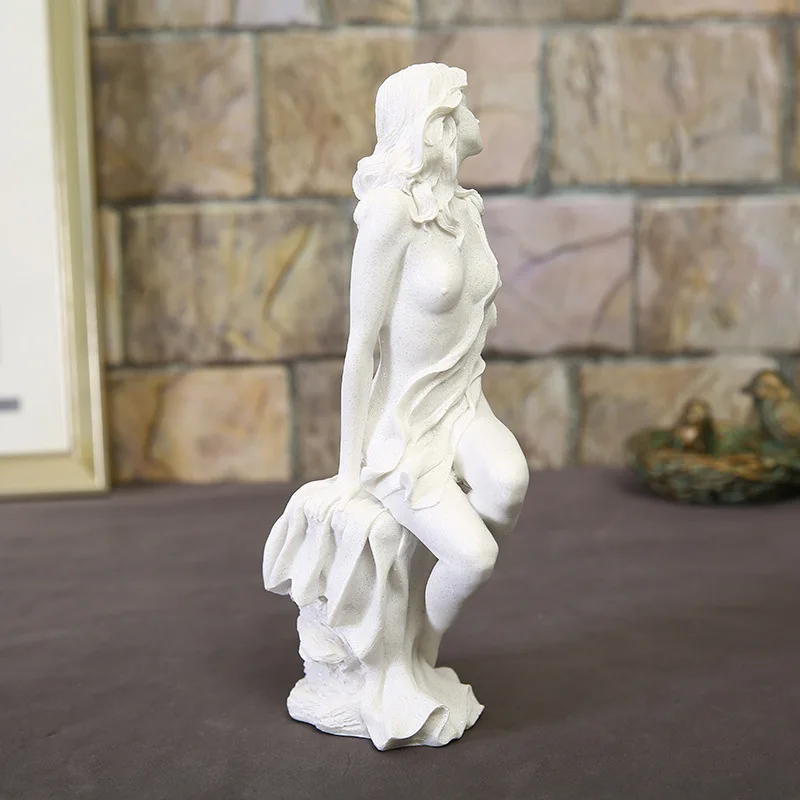 

Home Decoration Statuette Abstract White Sandstone Sculpture Ornament Handmade Wedding Statue Gift Industrial Decor Mythology