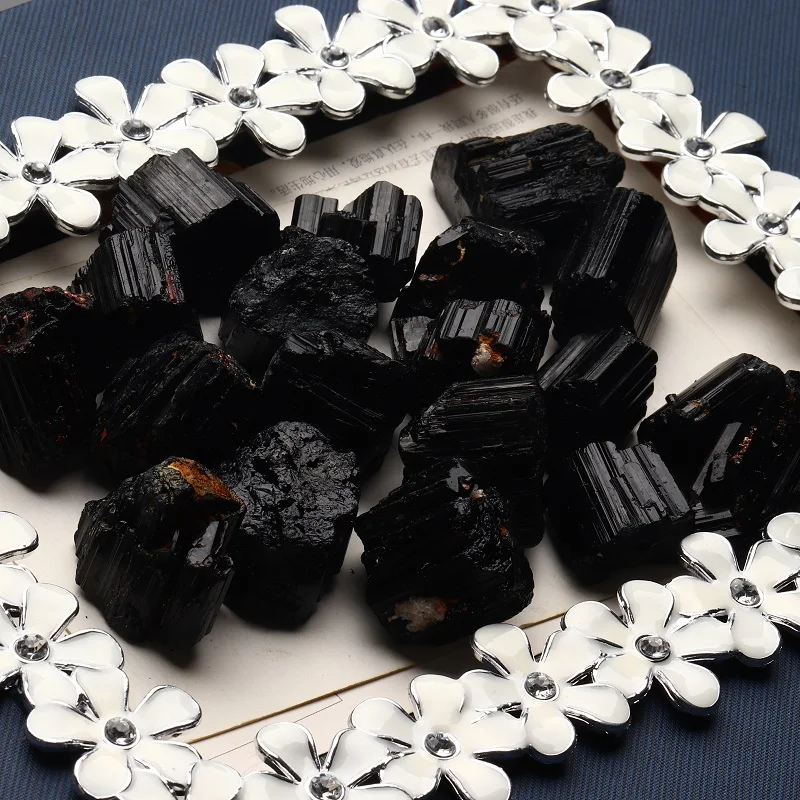 2PC Natural Gemstone Tourmaline Small Ornament Quartz Mineral Jewelry Modern Home Decoration Garden DIY Gift | Дом и сад