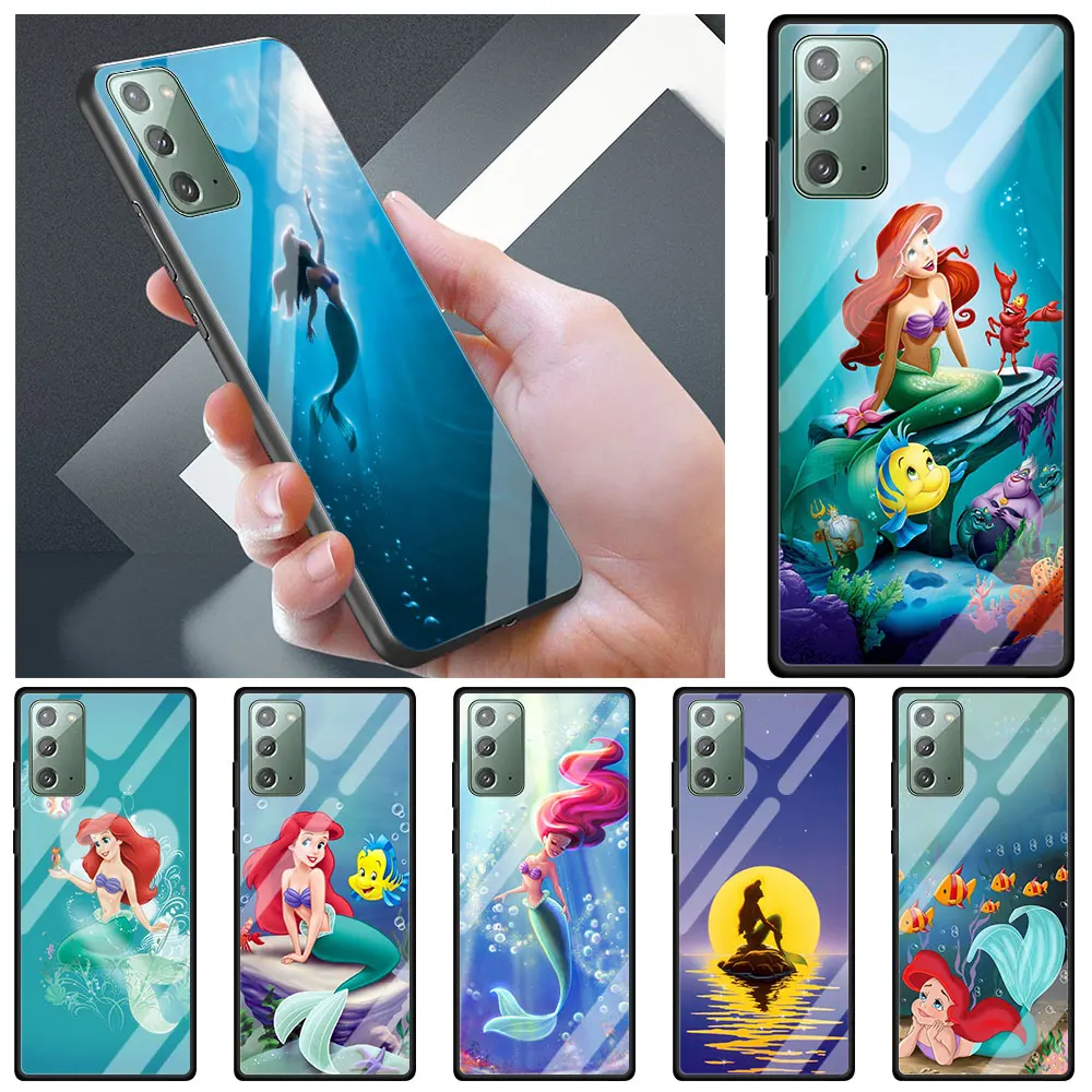 

Роскошный стеклянный чехол с изображением маленькой Русалочки для Samsung Note 20 Ultra 5G 10 Lite 20 Plus 9 8 S20 FE S21
