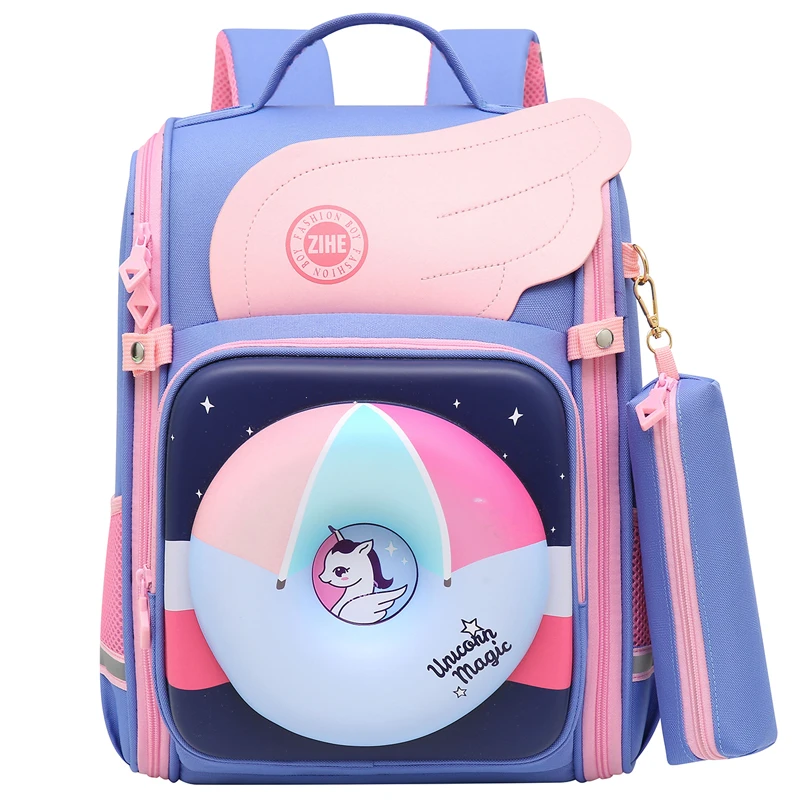 3D Orthopedic Schoolbag 2022 Unicorn School Backpacks Girls Cartoon Kids Satchel Children School Bags Anime Bag Mochila Escolar