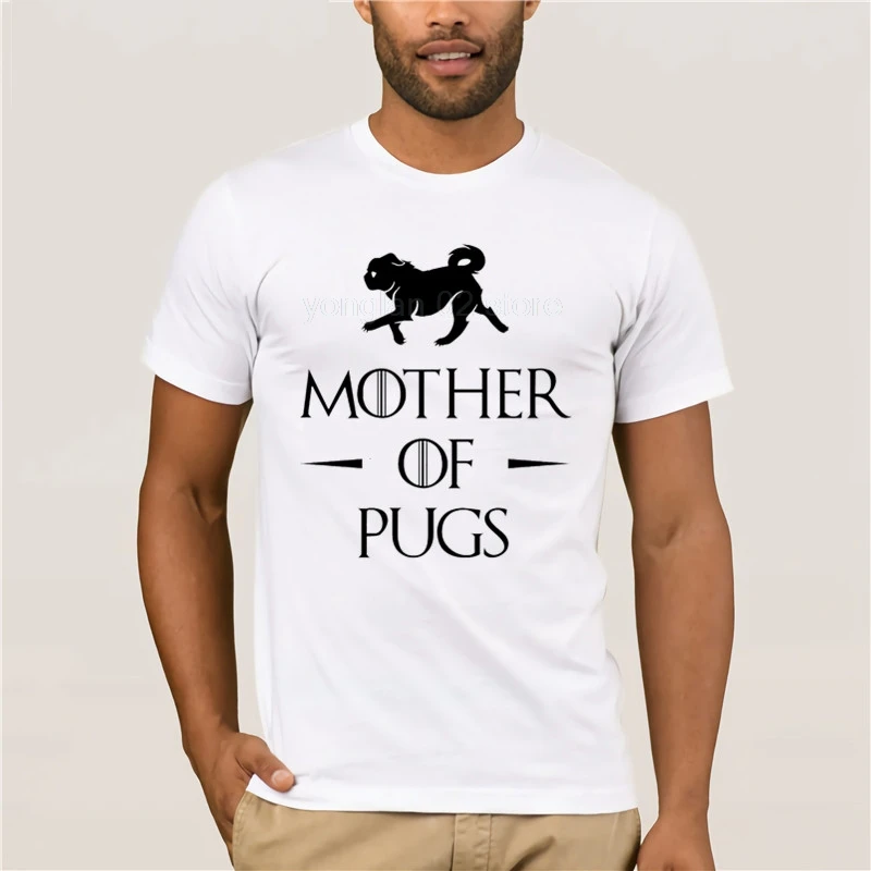 Hipster Cool Mother of Pugs T Shirt Summer fashion men short sleeve funny dog art casual Tops cute boy t shirt |