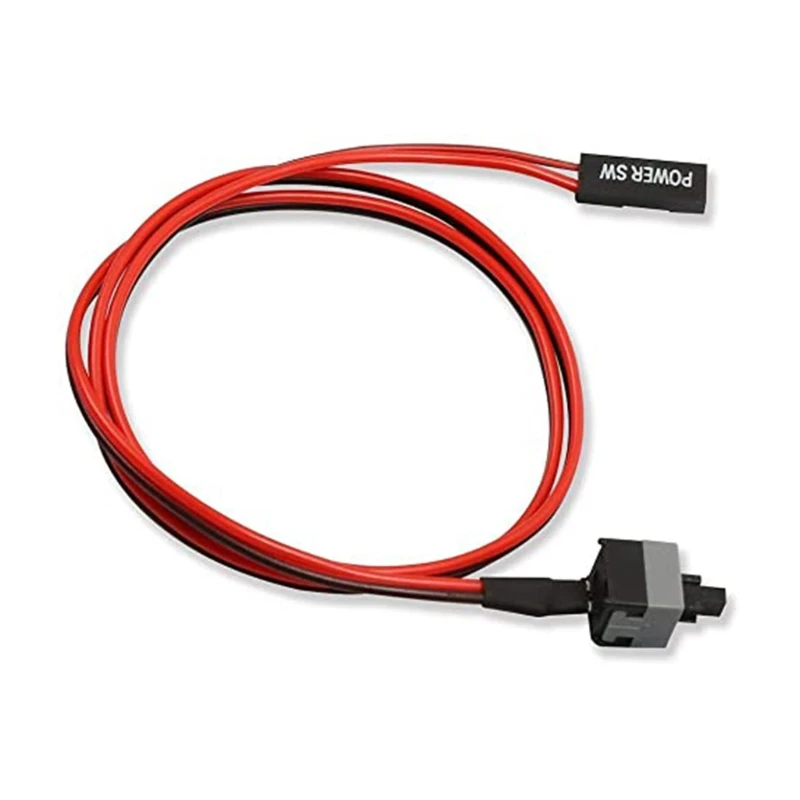 

Computer Host Switch Line Reset Cable on/Off Push Button 2 Pin with 2 Packs Length 0.5m H3CA