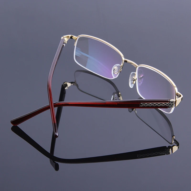 Очки для чтения в полуоправе золотого цвета женщин очки пожилых людей с защитой