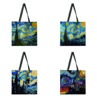 oil painting stitching printing tote bag tote bag casual tote bag shoulder bag female beach bag foldable shopping bag
