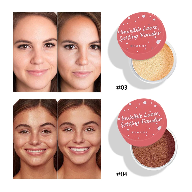 

4 Kleur Make-Up Losse Poeder Matte Transparante Afwerking Poeder Lasting Waterdichte Los Poeder Concealer Oil Control Cosmetic