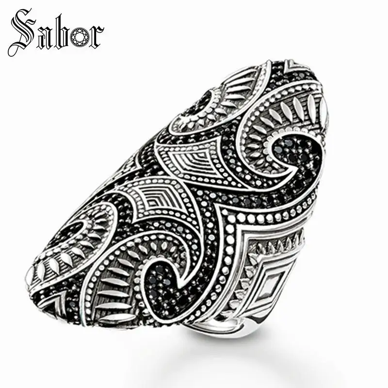 Кольцо Maori Tattoo Eternity 925 пробы Серебряный подарок для женщин, новая женская мода ювелирные изделия оптом thomas