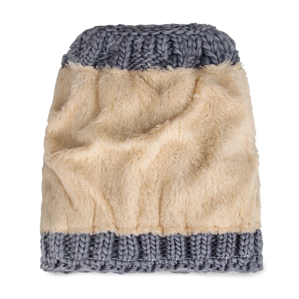 GOUTER модные меховые шапки со звездами вязаная шапка с флисовой подкладкой зимняя