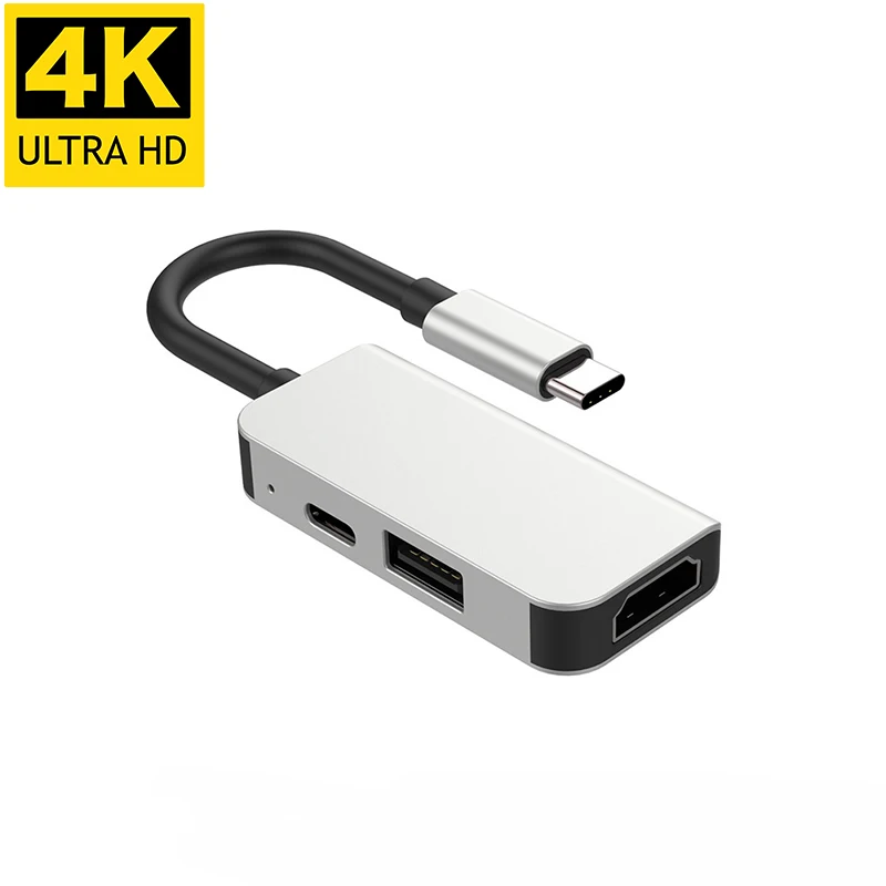 Адаптер USBC Hub для HDMI 4K 60 Гц USB 3 0 мульти Type C 1 сплиттер с поддержкой Max PD 87 Вт