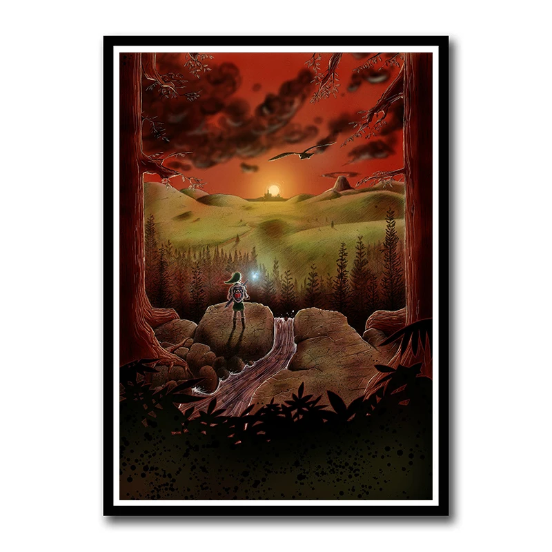HD Game Legend of Zelda Posters Wall Art Prints White Coated Picture Modern Home Room Decoration | Дом и сад