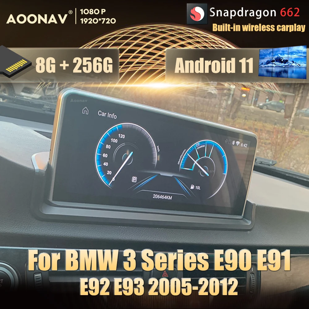 

Привод правый Snapdragon 662 Android 11 Автомагнитола для BMW 3 серии E90 E91 E92 E93 2005-2012 мультимедийная Автомагнитола carplay Google
