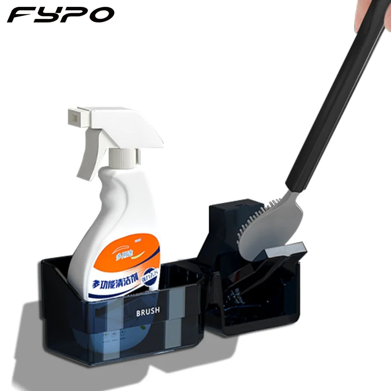 

Toilet Brush Wall-Mounted Cleaning Tools Home Silicone Toilet Brush with Quick Drying Holder Set Bathroom WC Accessories