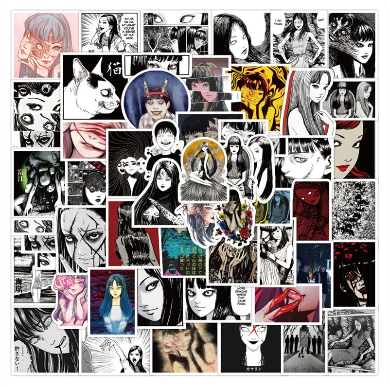 60 шт. Горячая Аниме наклейка Tomie s ужас комикс Fujiang граффити для автомобиля