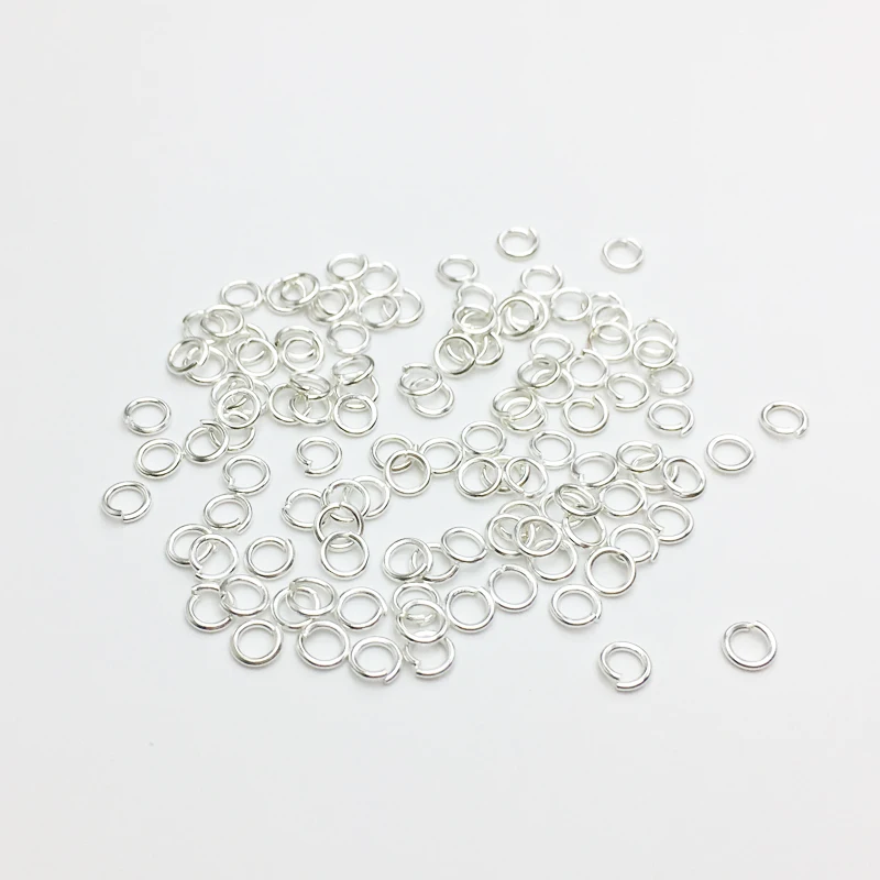 Винтажные открытые бронзовые соединительные кольца с разрезом диаметр 4 мм 100