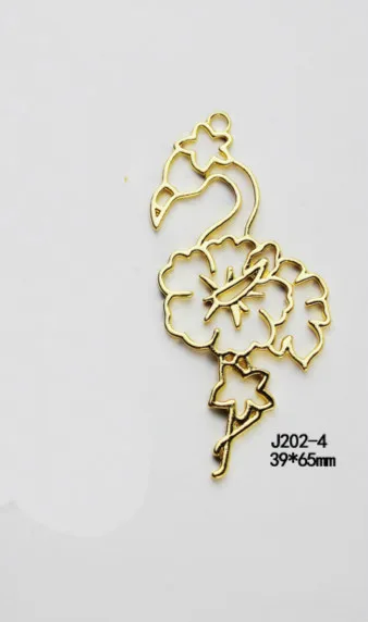 Популярная 5 шт./партия подвеска на металлическом каркасе в виде рыбки Фламинго с