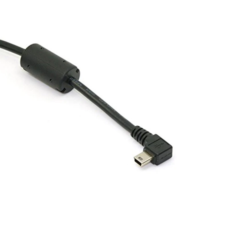 Mini USB B Type 5pin Male Right Angled 90 Degree to 2.0 Data Cable with EMI Ferrite Core 5 Meters | Электроника