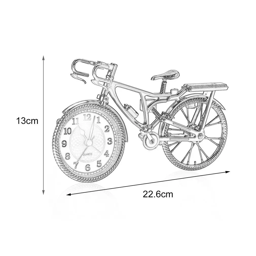 Portable Mini Travel Arabic Numeral Retro Bicycle Shape Desk Alarm Snooze Clock Creative Convenient Home Supplies | Дом и сад
