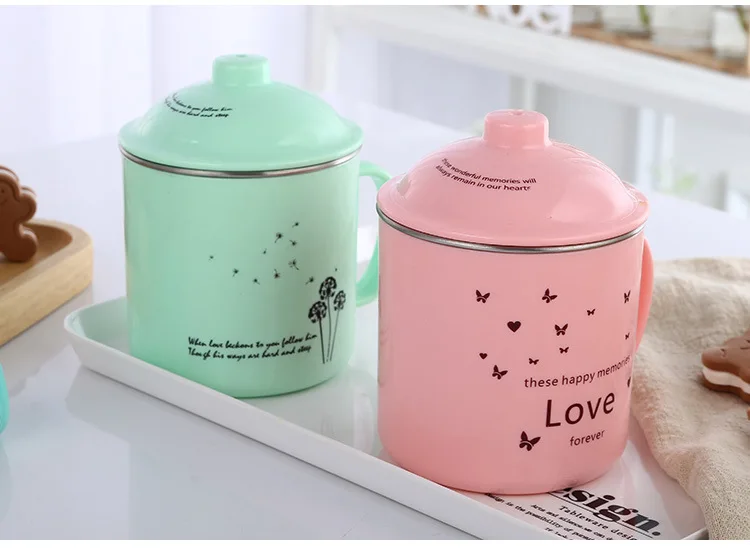 Креативная кружка для кофейного чая из нержавеющей стали Экологичная школьная