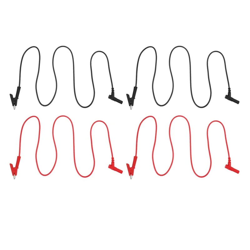 

2 Pair Banana Plug to Alligator Clip Test Lead Crocodile Clip Lab Test Cable with Banana Plug Heavy Duty 1M Long