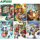 AZQSD Алмазная картина кролик мозаика полный квадраткруглая дрель Алмазная вышивка животное снег Рукоделие украшение дома подарок