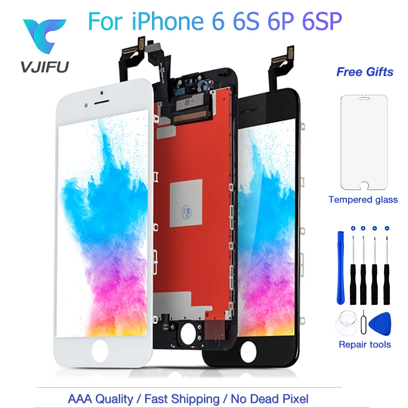 Pantalla LCD para iPhone 6, 6s, 6P, 6SP, montaje de digitalizador, repuesto completo, env&iacute;o gratis, 10 unids/lote-0