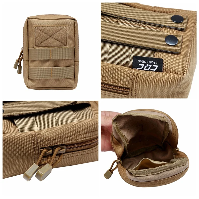 

New 1000D Outdoor Military Tactical Waist Bag Multifunctional EDC Molle Tool Zipper Waist Pack Accessory Durable Belt Pouch
