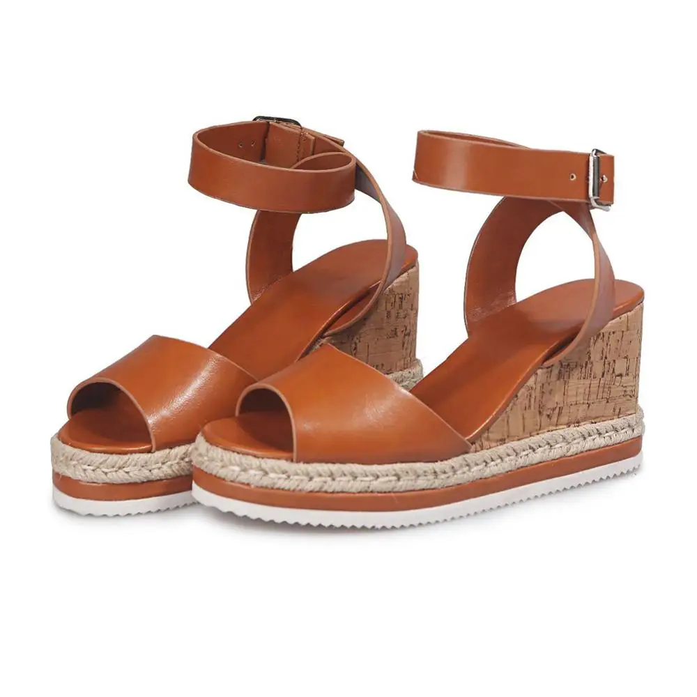 Сандалии WJ063 женские на высокой платформе босоножки из искусственной кожи