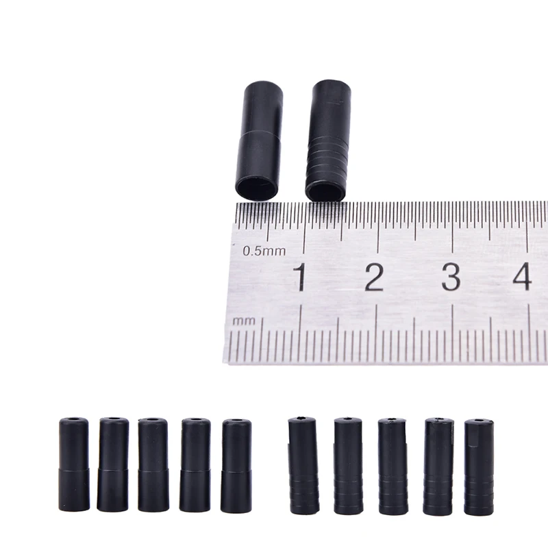 

100Pc 4/5mm Bike Bicycle Plastic Speed Chaning Brake Cable Wire Tips Caps Crimps
