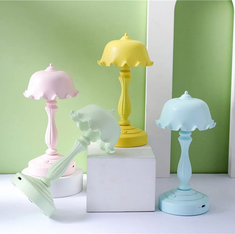 

European Hat Bedside Lamp Decor Mini Led Night Light for Mall Room Bar