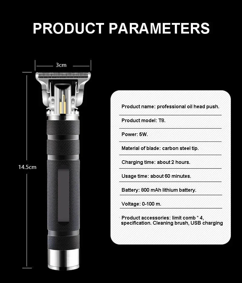 2020 профессиональные машинки для стрижки волос металлическая электрическая