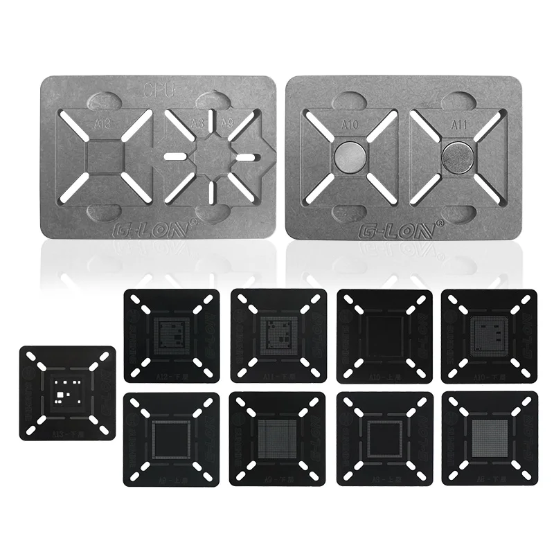 Шарики для микросхем IC трафарет BGA ремонта растений Оловянная паяльная сеть A8 A9 A10