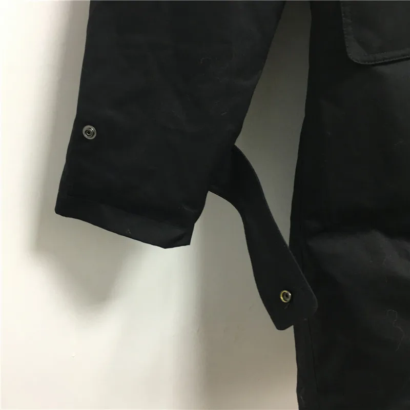 Новинка Женская парка из меха енота черная Красивая длинная куртка