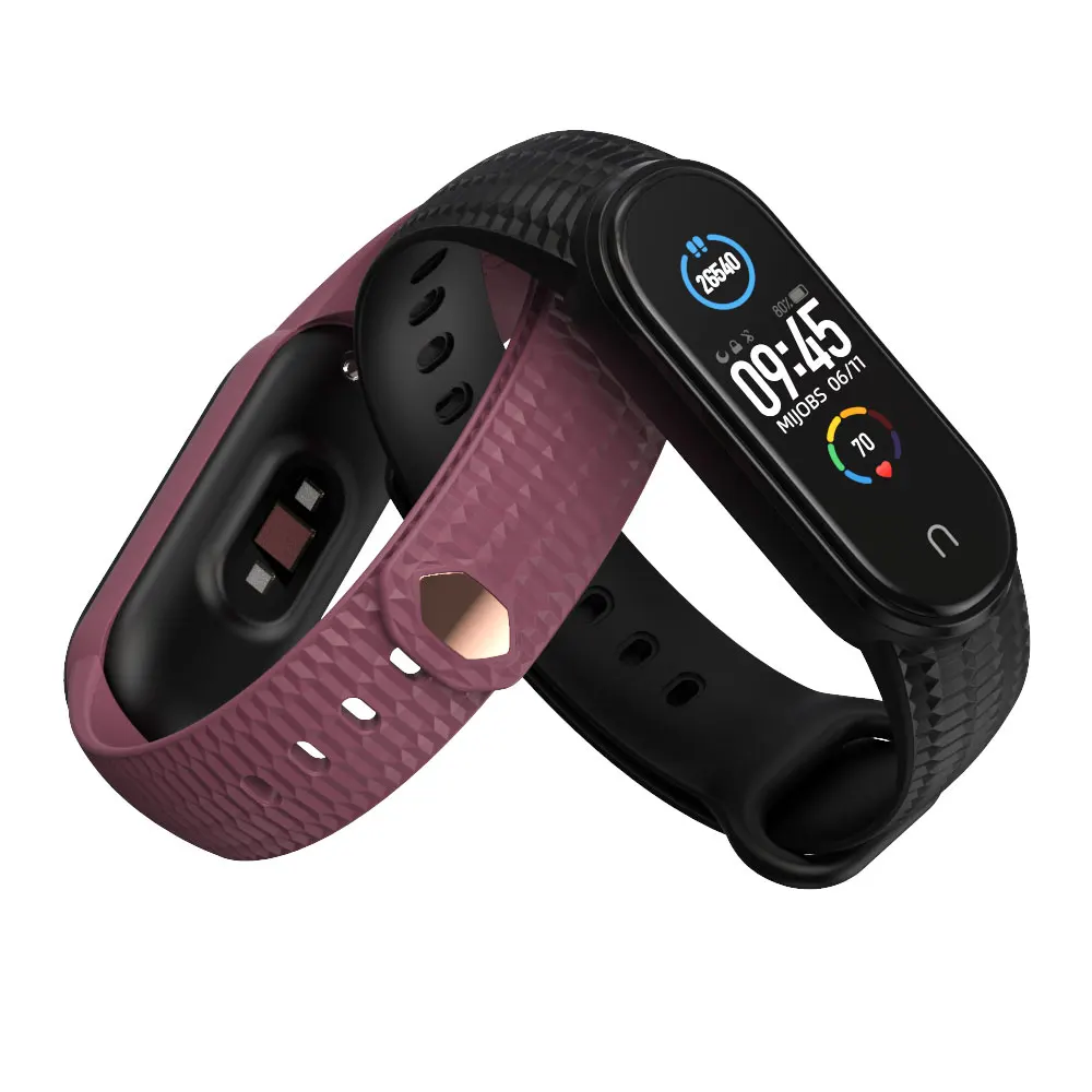Ремешок силиконовый для Mi Band 3 4 5 наручный смарт браслет Xiaomi 5|Смарт-аксессуары| |
