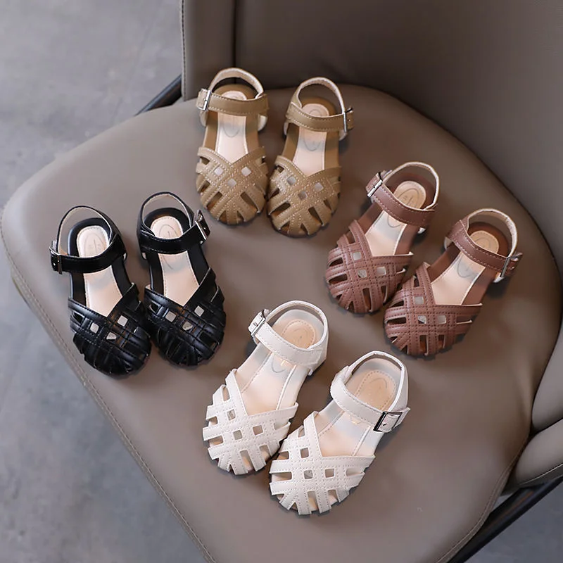 

Soft Soles New Design Sandalias Kids shoes 2021 For Children's Children Dancing shoe British Black Girls Flats