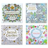 4pcsset creative coloring book for students animal flower pattern drawing books edition relieve stress gifts diy graffiti books