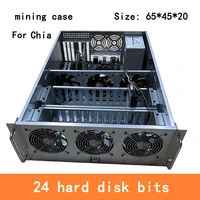 4u server case for chia mining 24 disk chassis frame rig server direct connection 24 hard disk bit atx standard