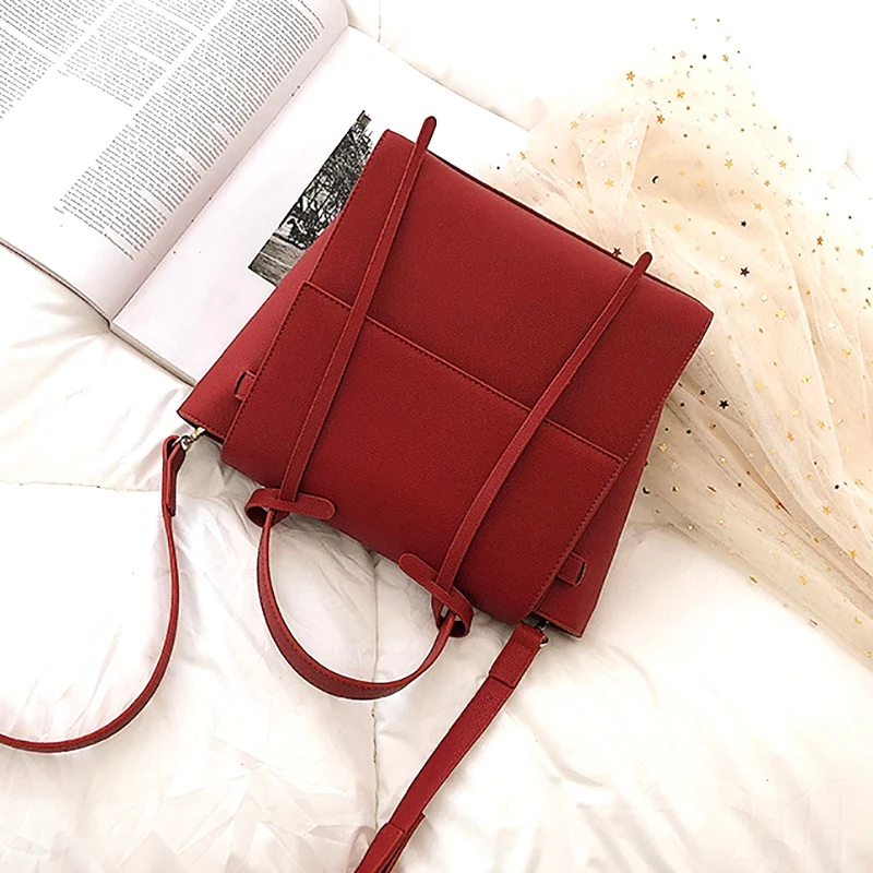 

Повседневная женская сумка, вместительная сумка-тоут из искусственной кожи, сумка-мессенджер через плечо, Женский повседневный элегантный ...