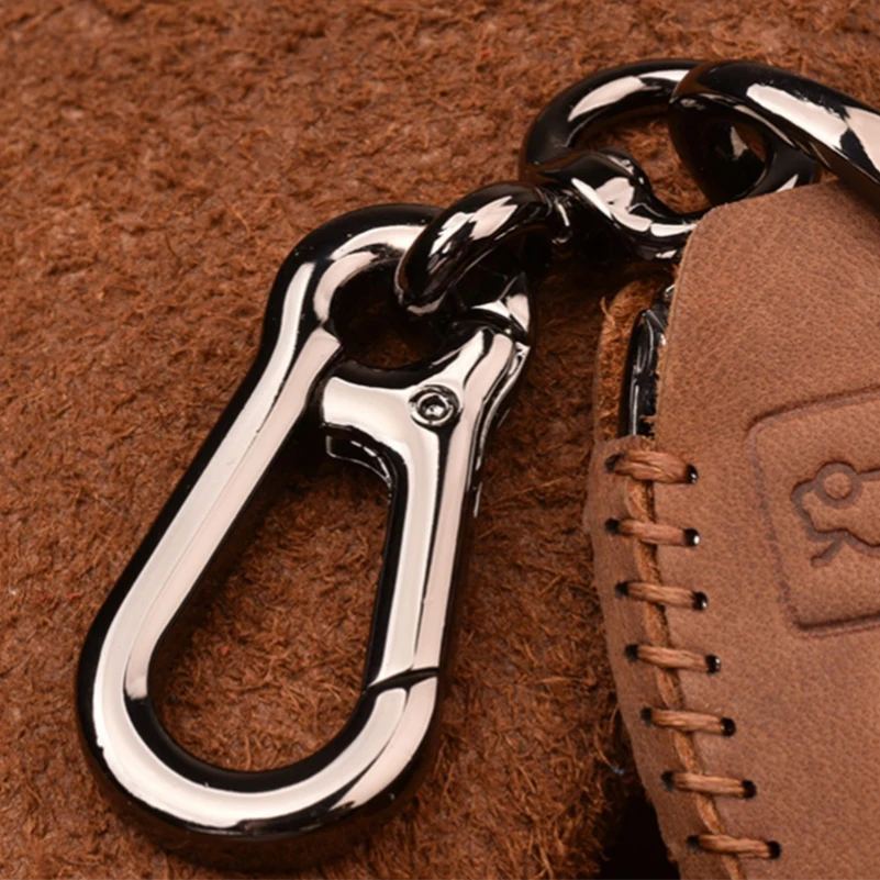 

Genuine Leather Key Fob Chain Cover Case For Mercedes Benz W204 W205 W212 C117 X156 X253