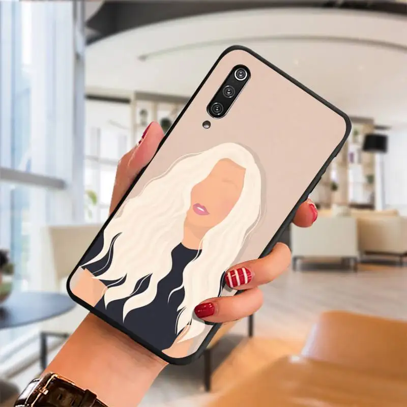 

Fashion Girls Phone Case For Xiaomi 8 9 A21 A1 note10 Cover Fundas Coque