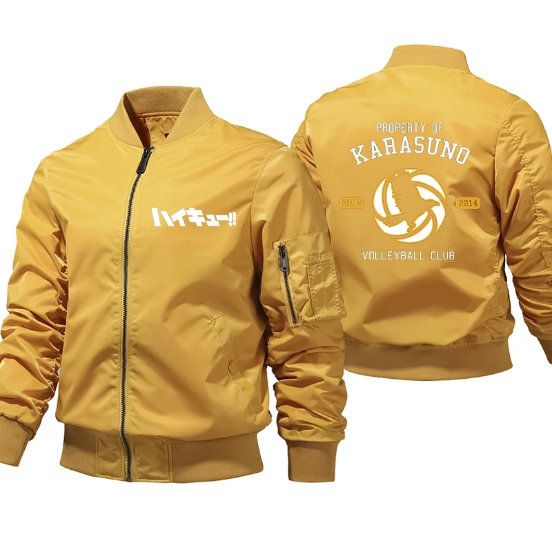 

Bomber jackets man streetwear Haikyuu series windbreaker winter coats