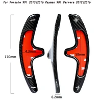carbon fiber steering wheel shift paddle shifters for porsche 991 20132016 cayman 981 carrera 20122016 car accessories