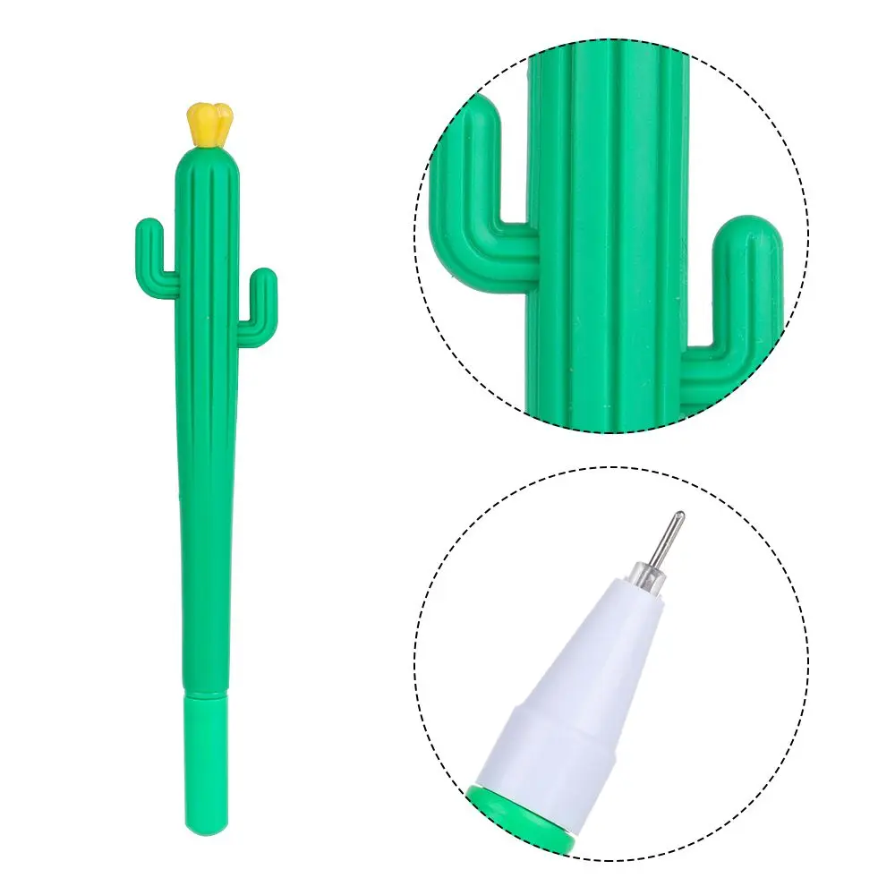 Creative Cactus Gel Pen Plant Black Signature Modeling Office Stationery Water-based |