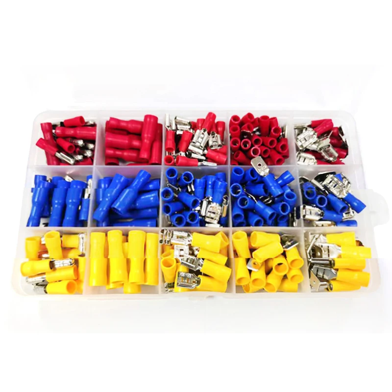 Комплект клемм проводов 236 шт./кор. изолированные клеммы для электрических в