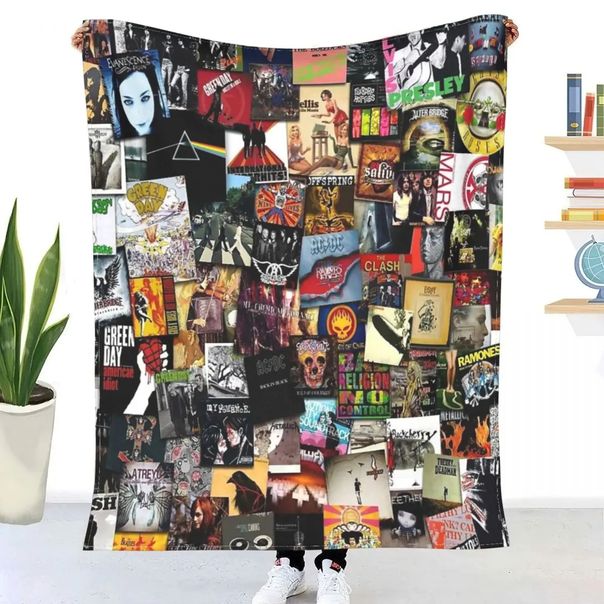 

In One Place 3D Printed Flannel Throw Blanket Bedspread Sofa blankets